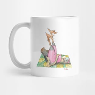 Dodo on a yoga mat mug sticker magnet mouse pad teeshirt apparel Mug